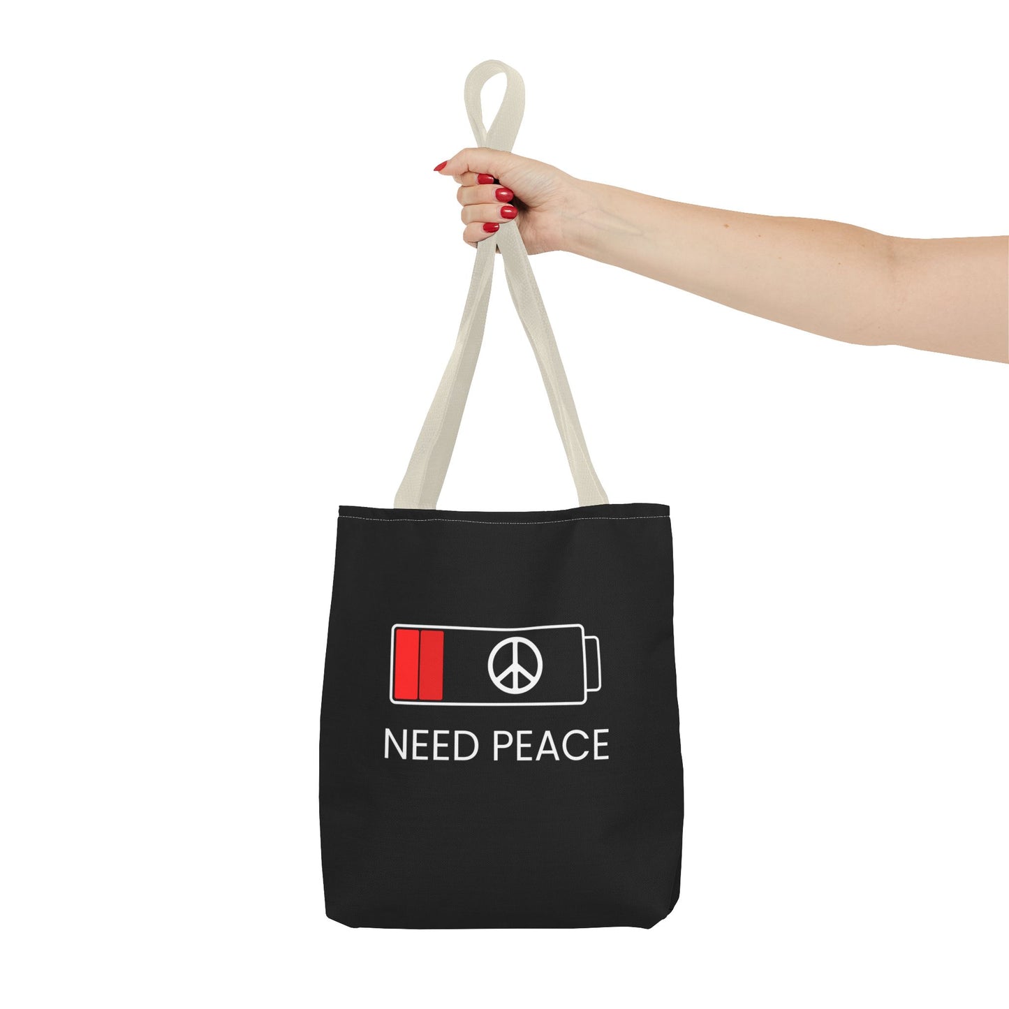 NEED PEACE Tote Bag (AOP)