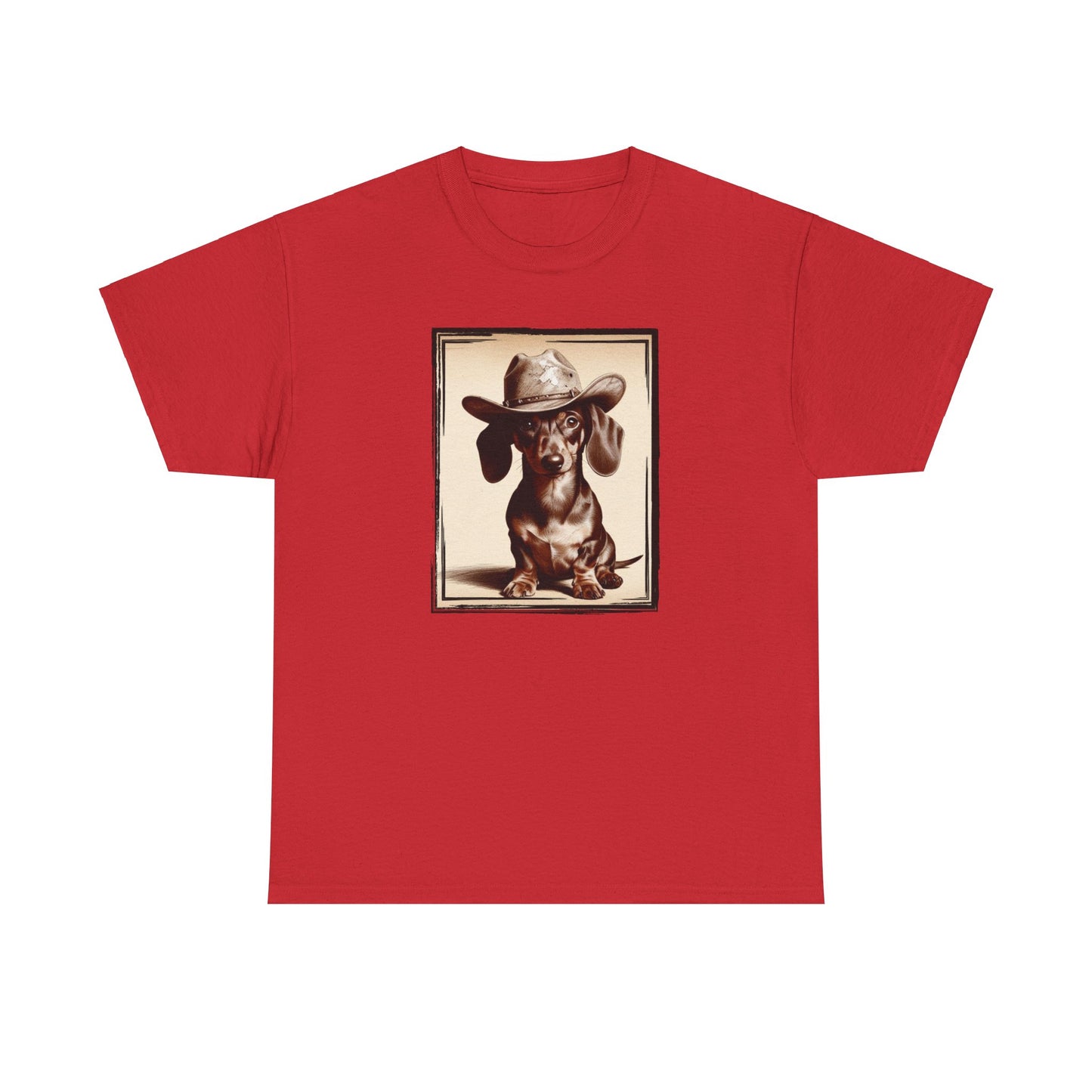 DACHSHUND COWBOY Unisex Heavy Cotton Tee