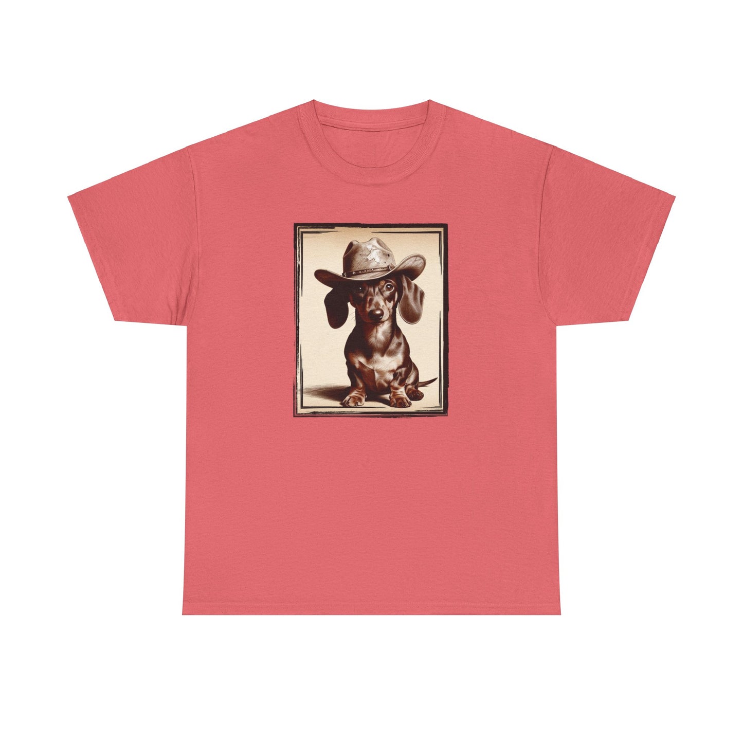 DACHSHUND COWBOY Unisex Heavy Cotton Tee