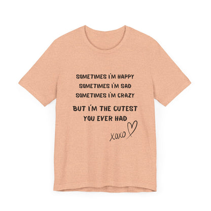 HAPPY SAD CRAZY Unisex Jersey Short Sleeve Tee