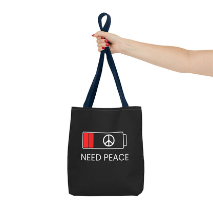 NEED PEACE Tote Bag (AOP)