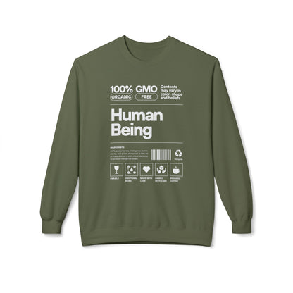 HUMAN BEING Unisex Midweight Softstyle Fleece Crewneck Sweatshirt