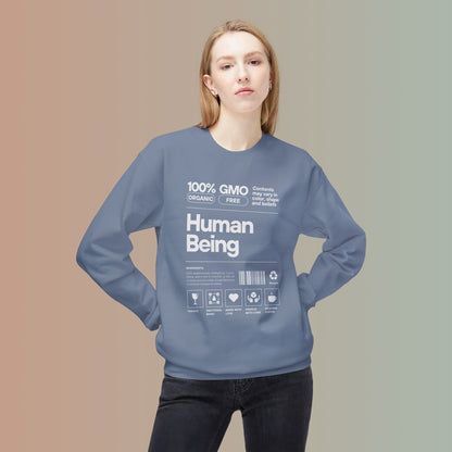 HUMAN BEING Unisex Midweight Softstyle Fleece Crewneck Sweatshirt