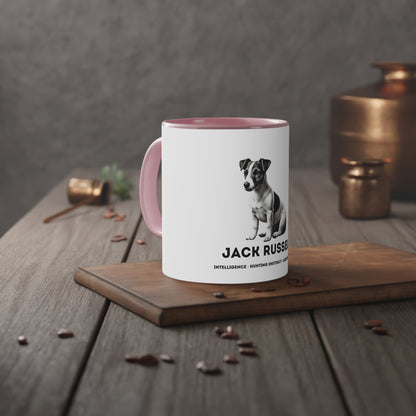 JACK RUSSELL White Accent Mug, 11oz