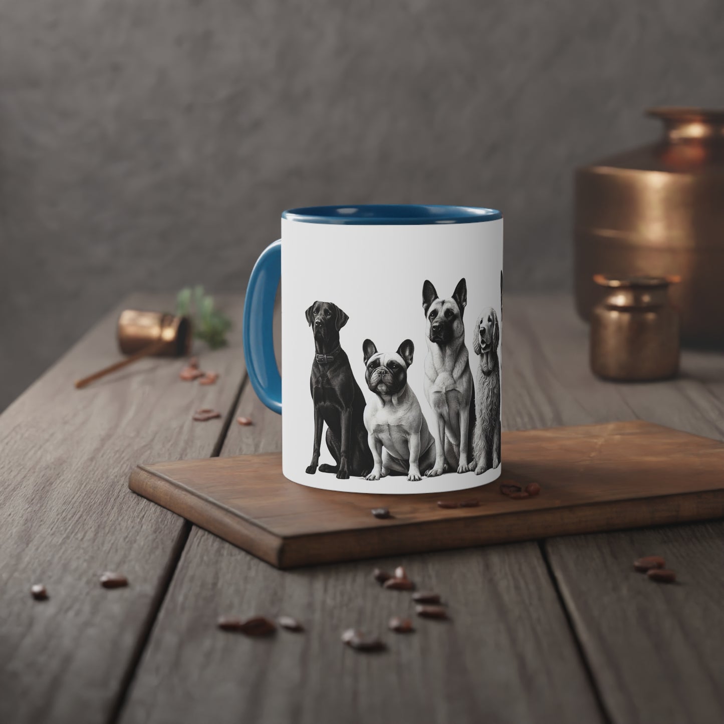 DOG FRIENDS White Accent Mug, 11oz