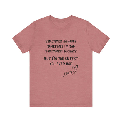 HAPPY SAD CRAZY Unisex Jersey Short Sleeve Tee