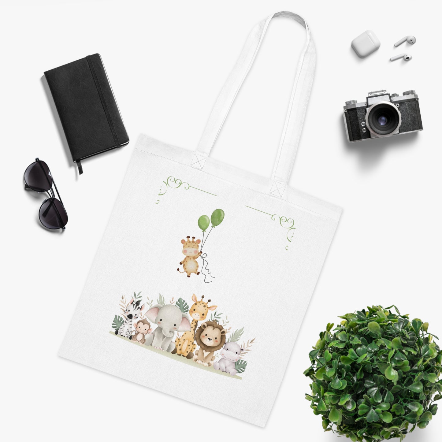 JUNGLE FRIENDS Cotton Tote