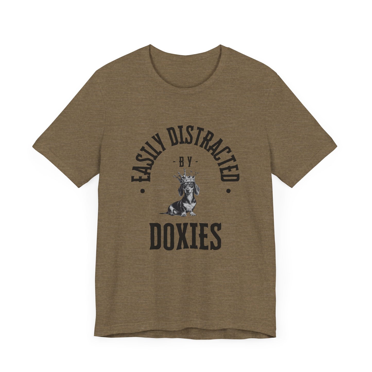 EASILY DISTRACTED BY DOXIES Unisex Jersey Short Sleeve Tee