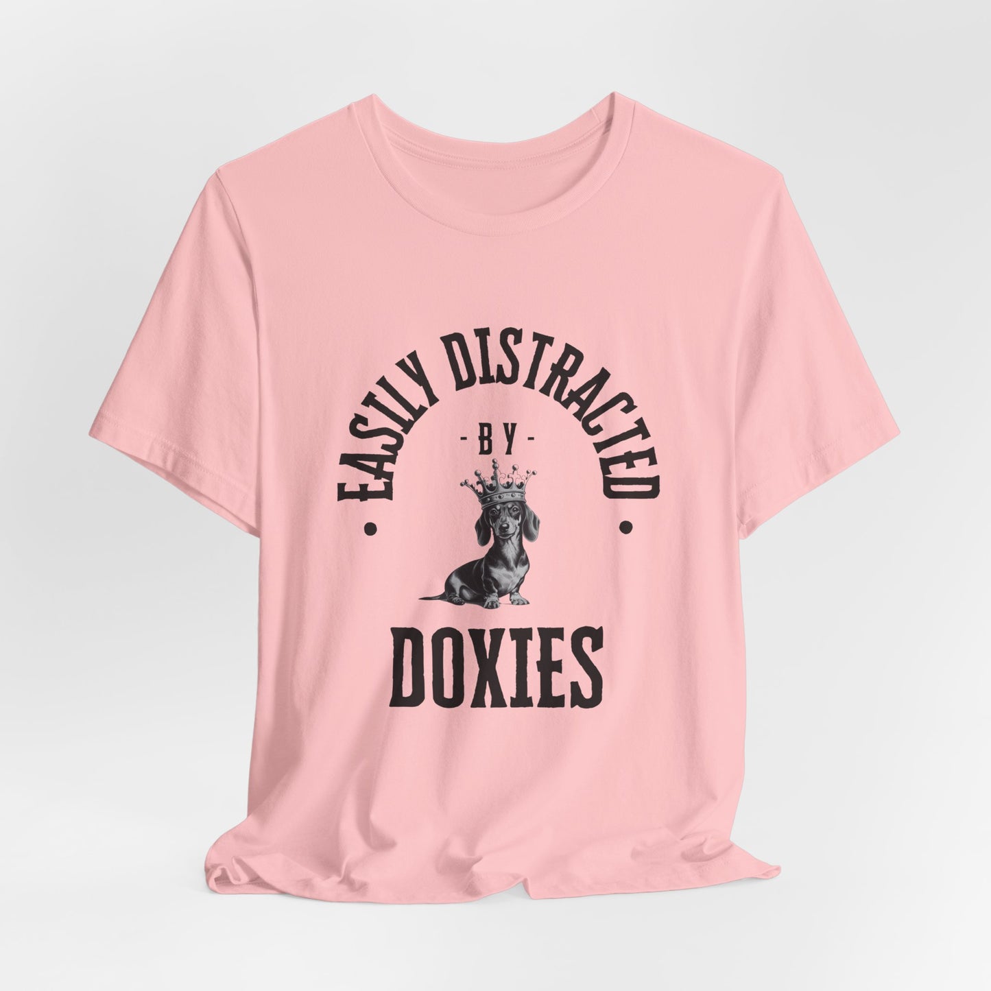 EASILY DISTRACTED BY DOXIES Unisex Jersey Short Sleeve Tee