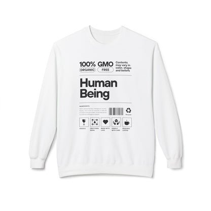 HUMAN BEING Unisex Midweight Softstyle Fleece Crewneck Sweatshirt