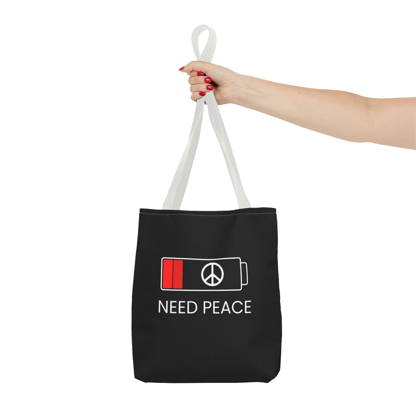 NEED PEACE Tote Bag (AOP)