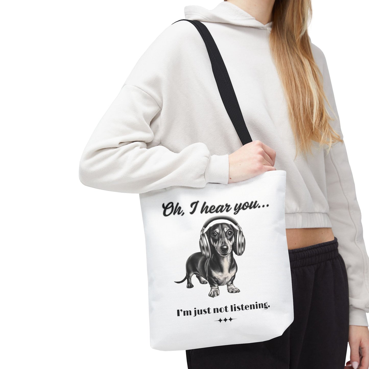 DOXIE NOT LISTENING Tote Bag (AOP)