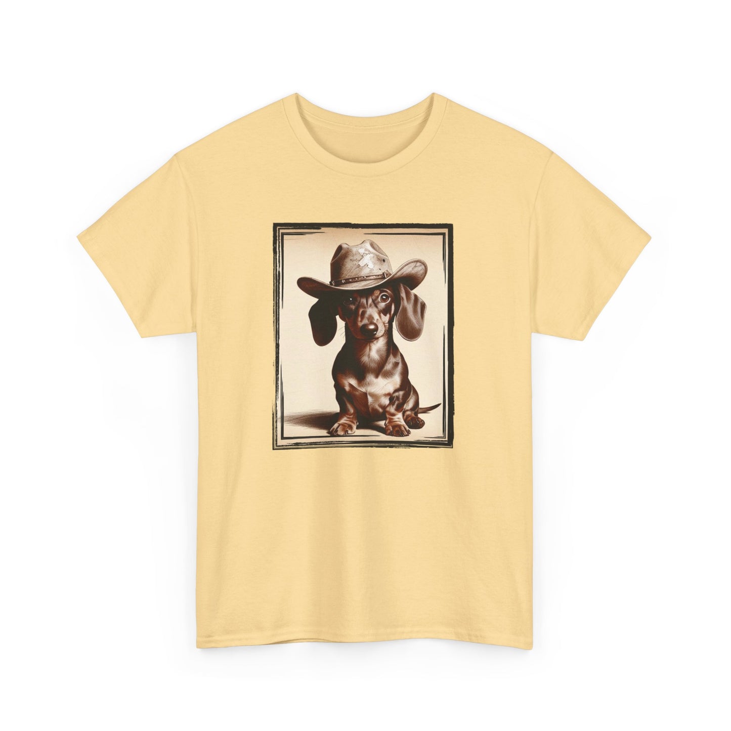 DACHSHUND COWBOY Unisex Heavy Cotton Tee