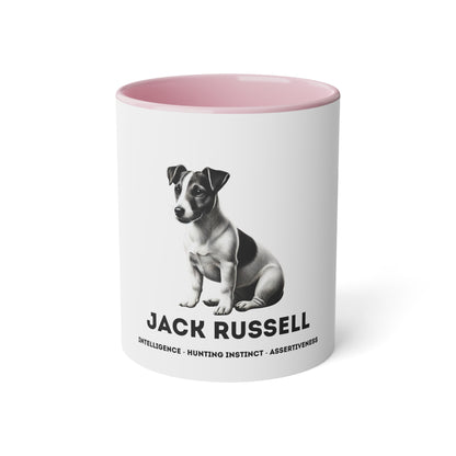 JACK RUSSELL White Accent Mug, 11oz