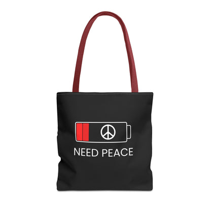 NEED PEACE Tote Bag (AOP)