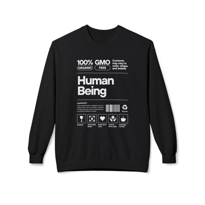 HUMAN BEING Unisex Midweight Softstyle Fleece Crewneck Sweatshirt