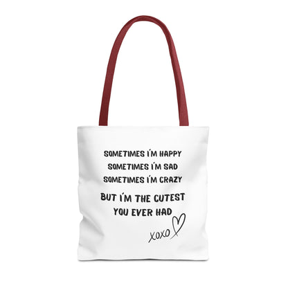 HAPPY SAD CRAZY Tote Bag (AOP)