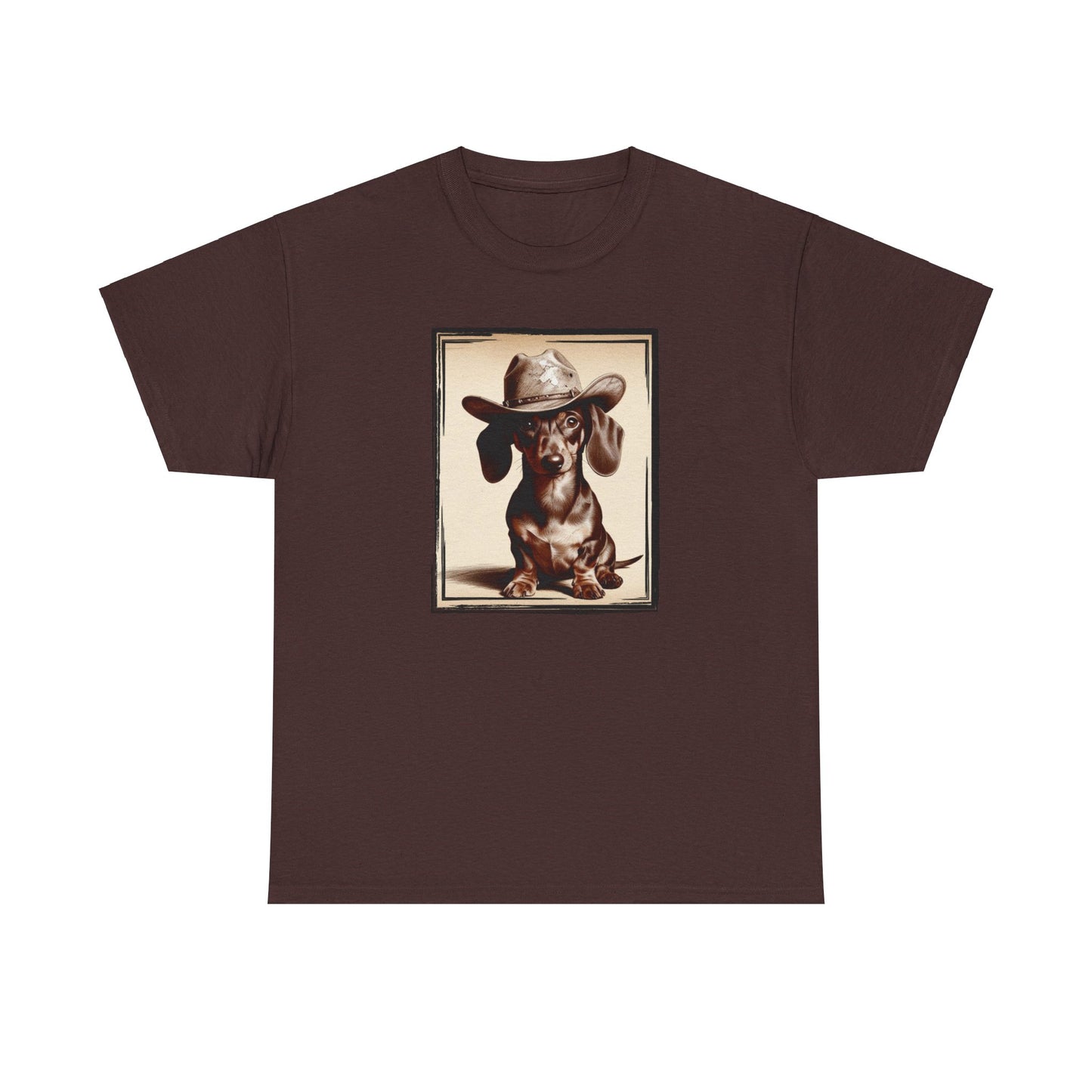 DACHSHUND COWBOY Unisex Heavy Cotton Tee