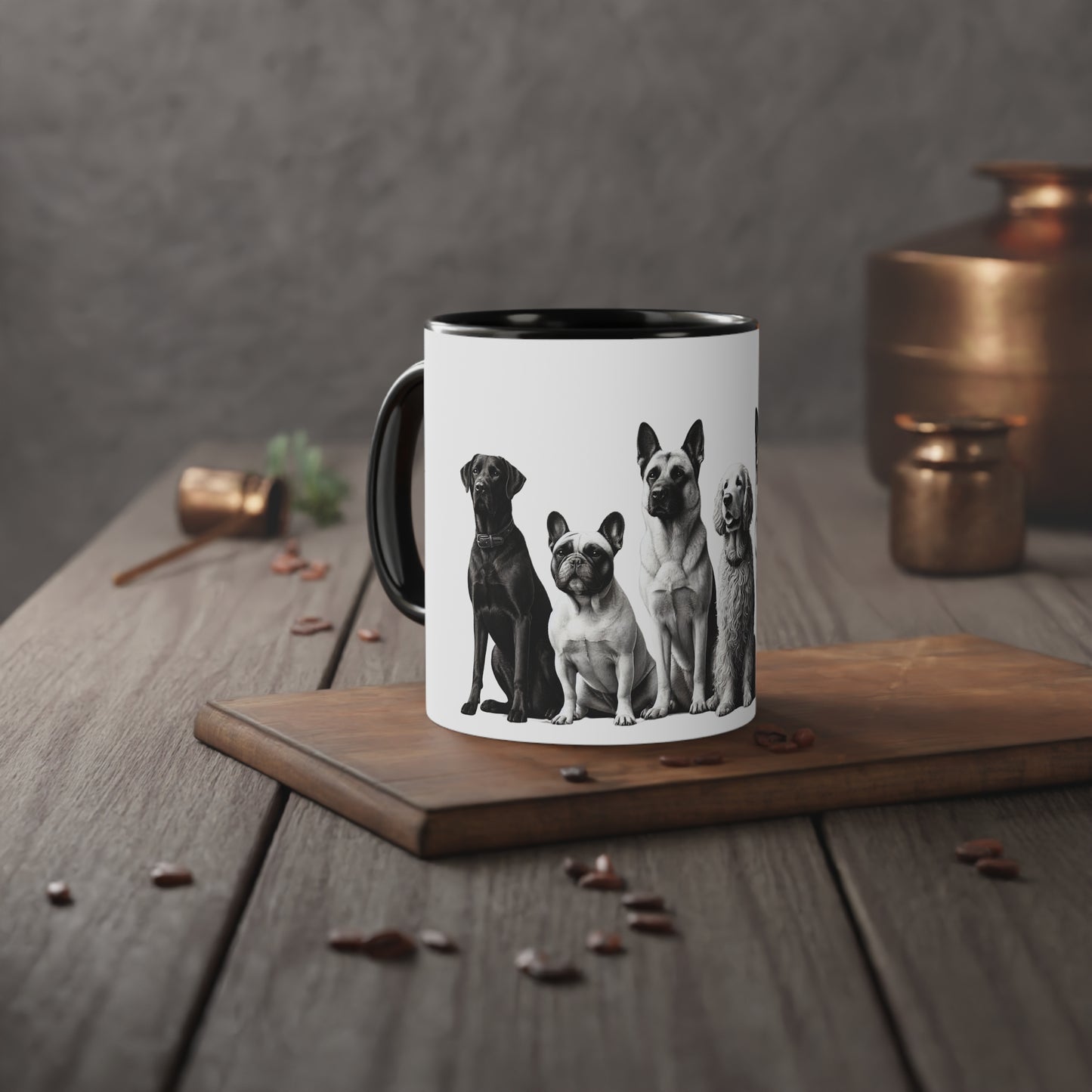 DOG FRIENDS White Accent Mug, 11oz