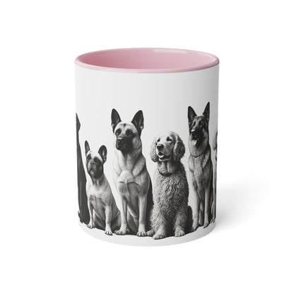 DOG FRIENDS White Accent Mug, 11oz