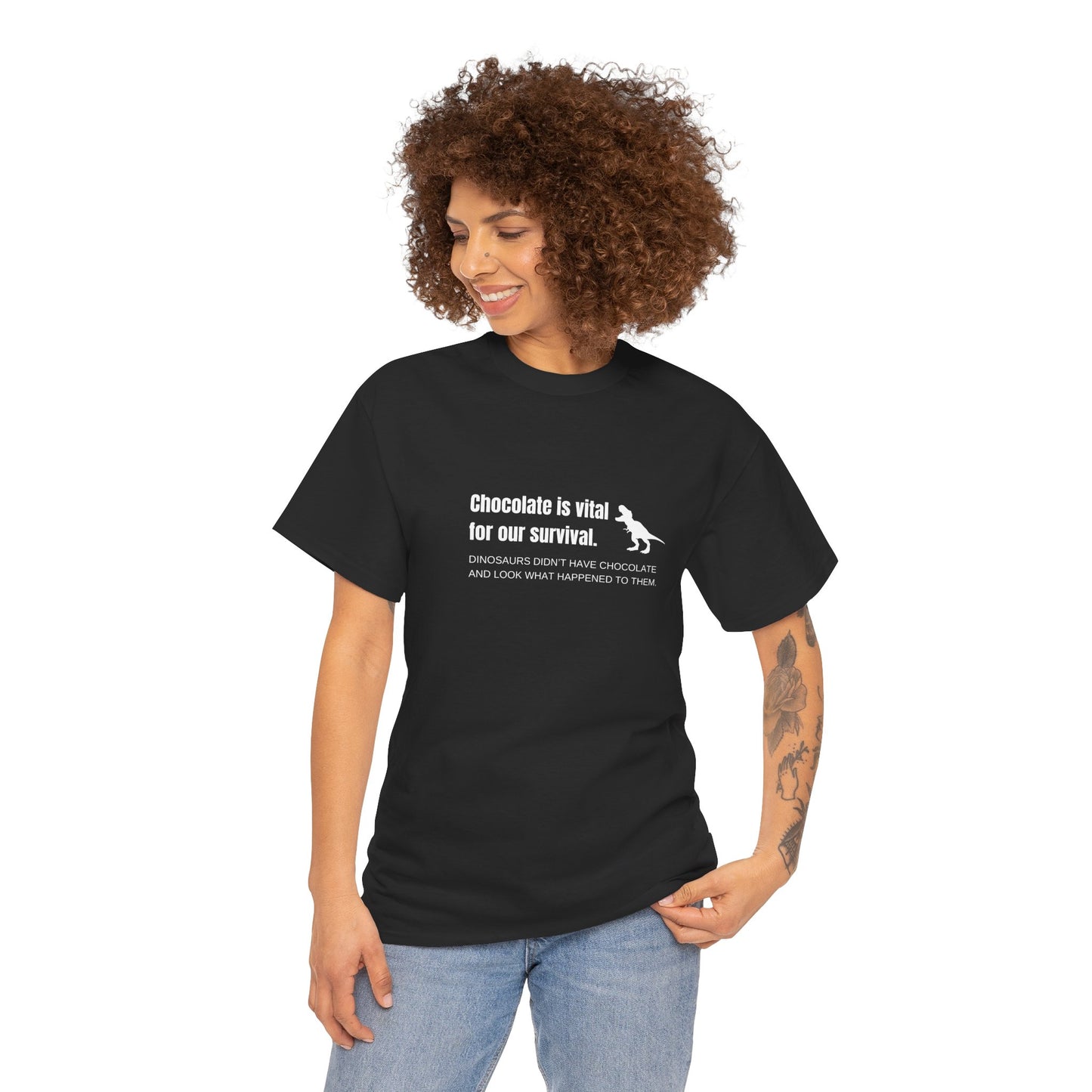 CHOCOLATE IS VITAL Unisex Heavy Cotton Tee