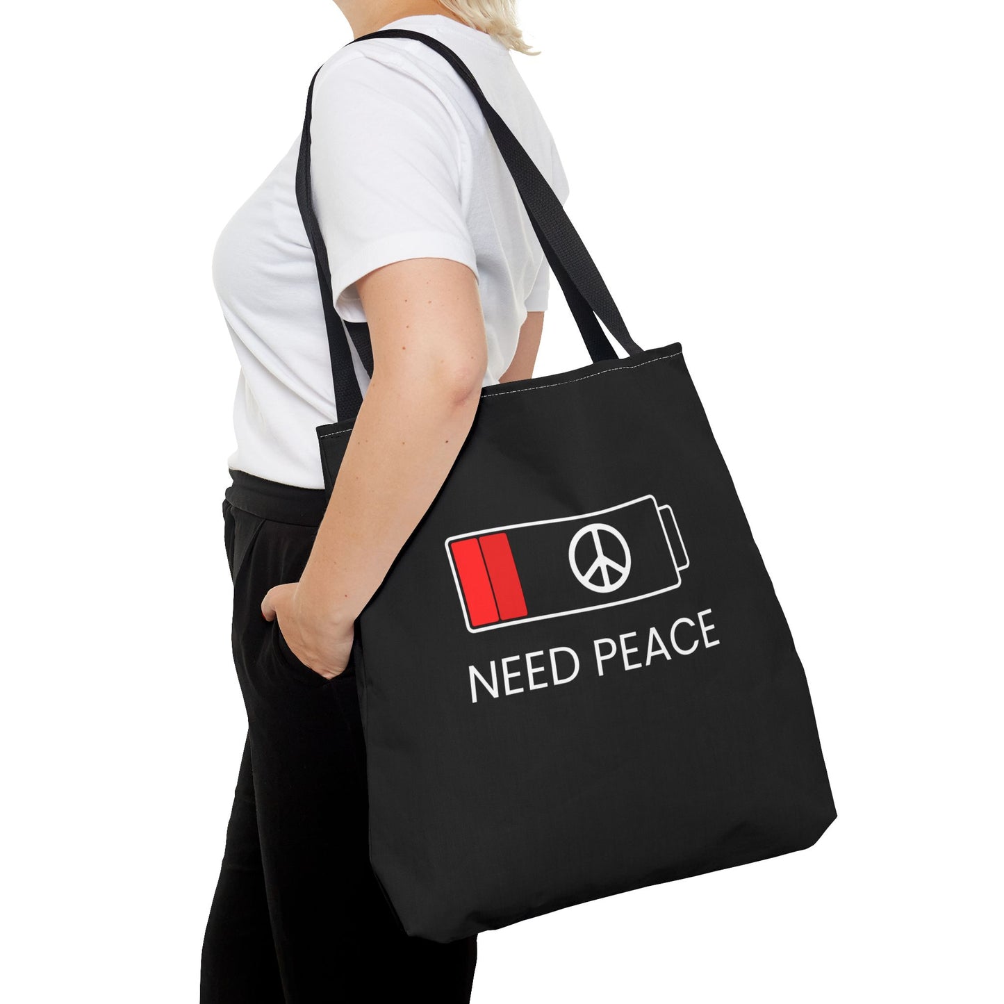 NEED PEACE Tote Bag (AOP)