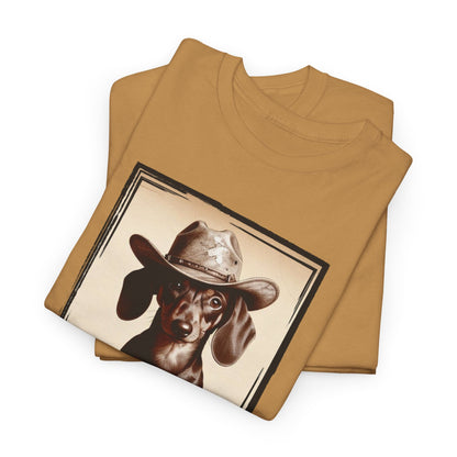 DACHSHUND COWBOY Unisex Heavy Cotton Tee