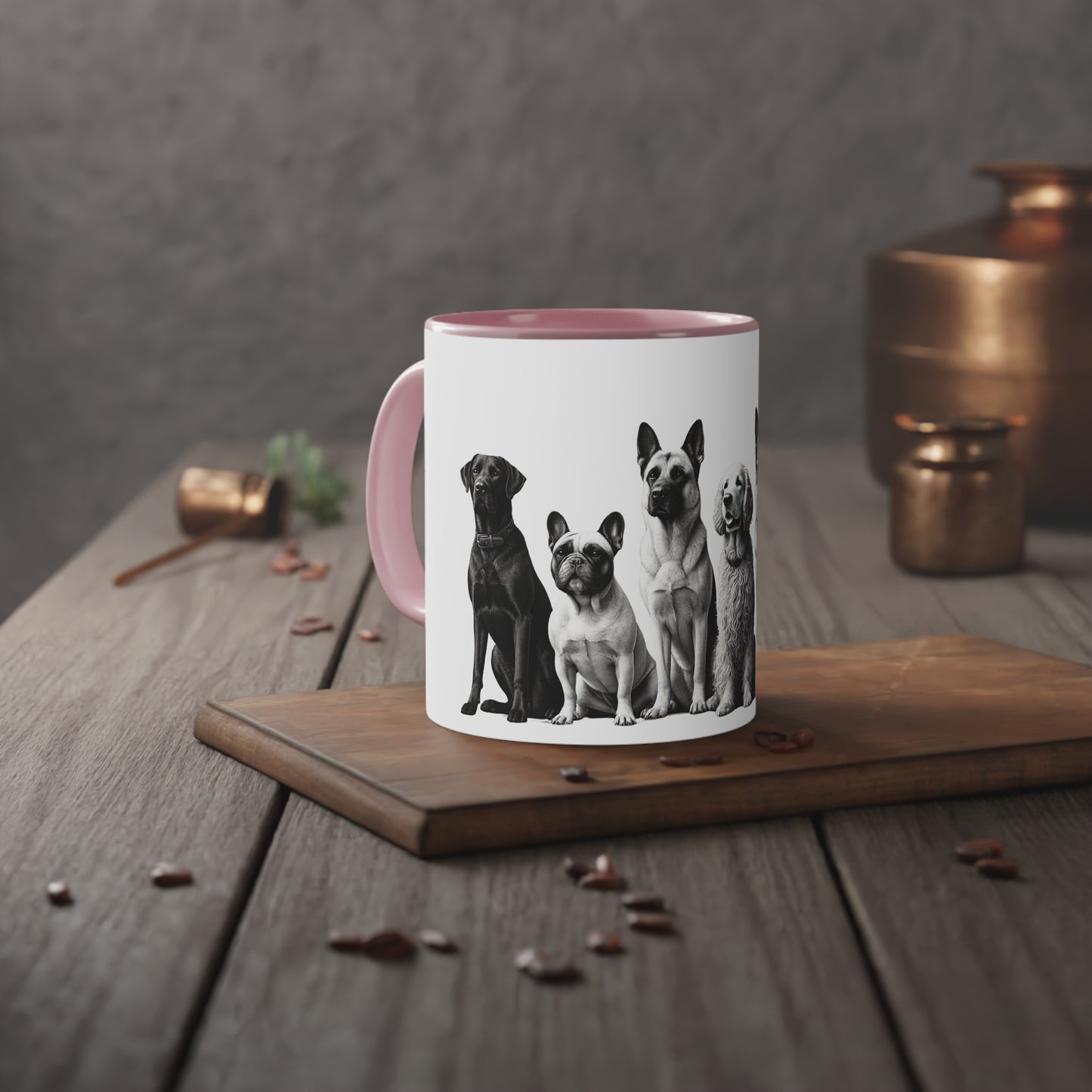 DOG FRIENDS White Accent Mug, 11oz