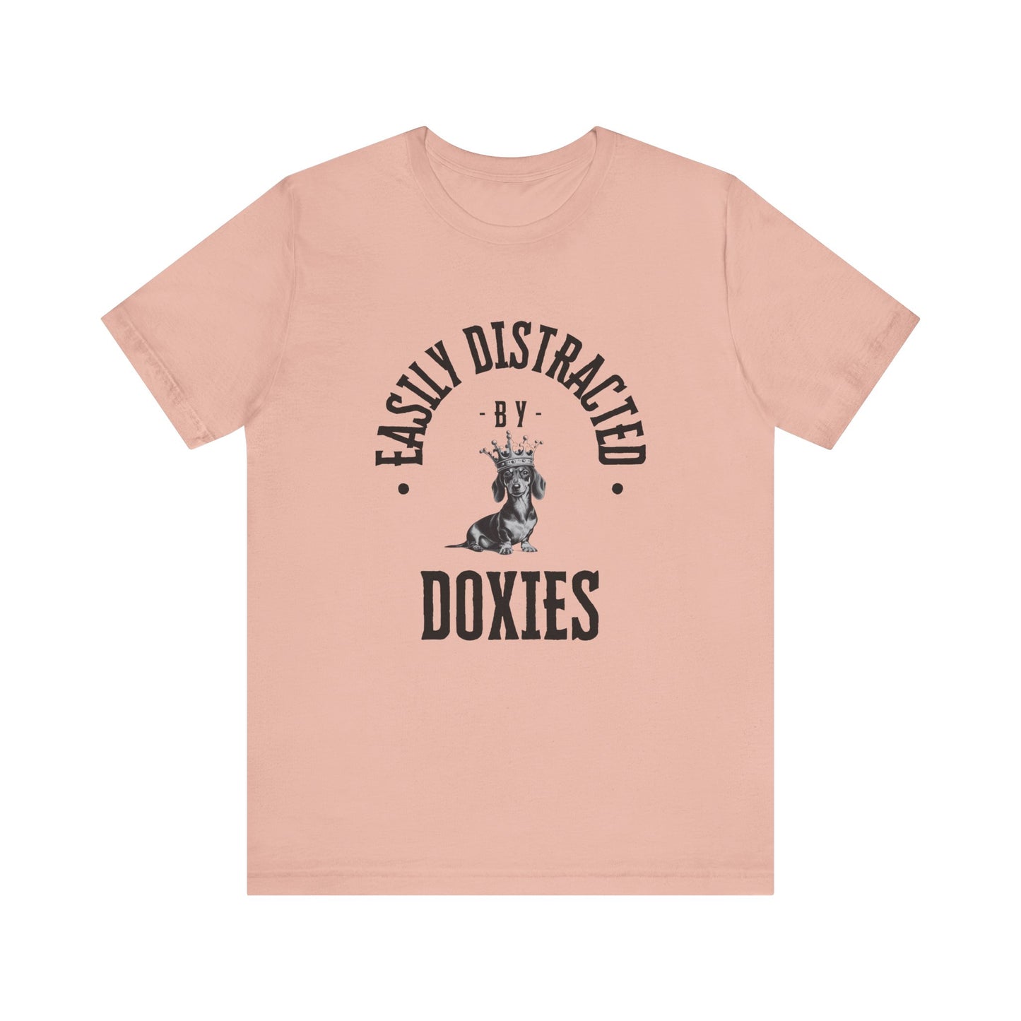 EASILY DISTRACTED BY DOXIES Unisex Jersey Short Sleeve Tee