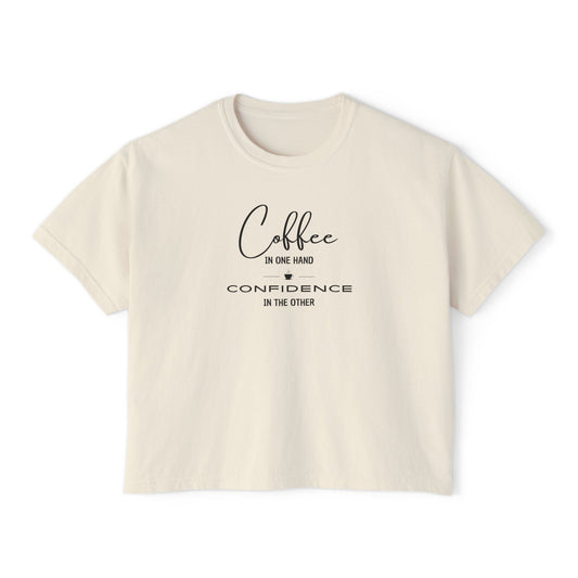 COFFEE IN ONE HAND Women's Boxy Tee