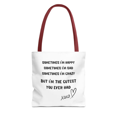 HAPPY SAD CRAZY Tote Bag (AOP)