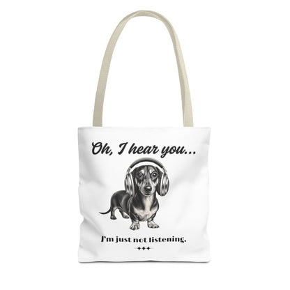 DOXIE NOT LISTENING Tote Bag (AOP)