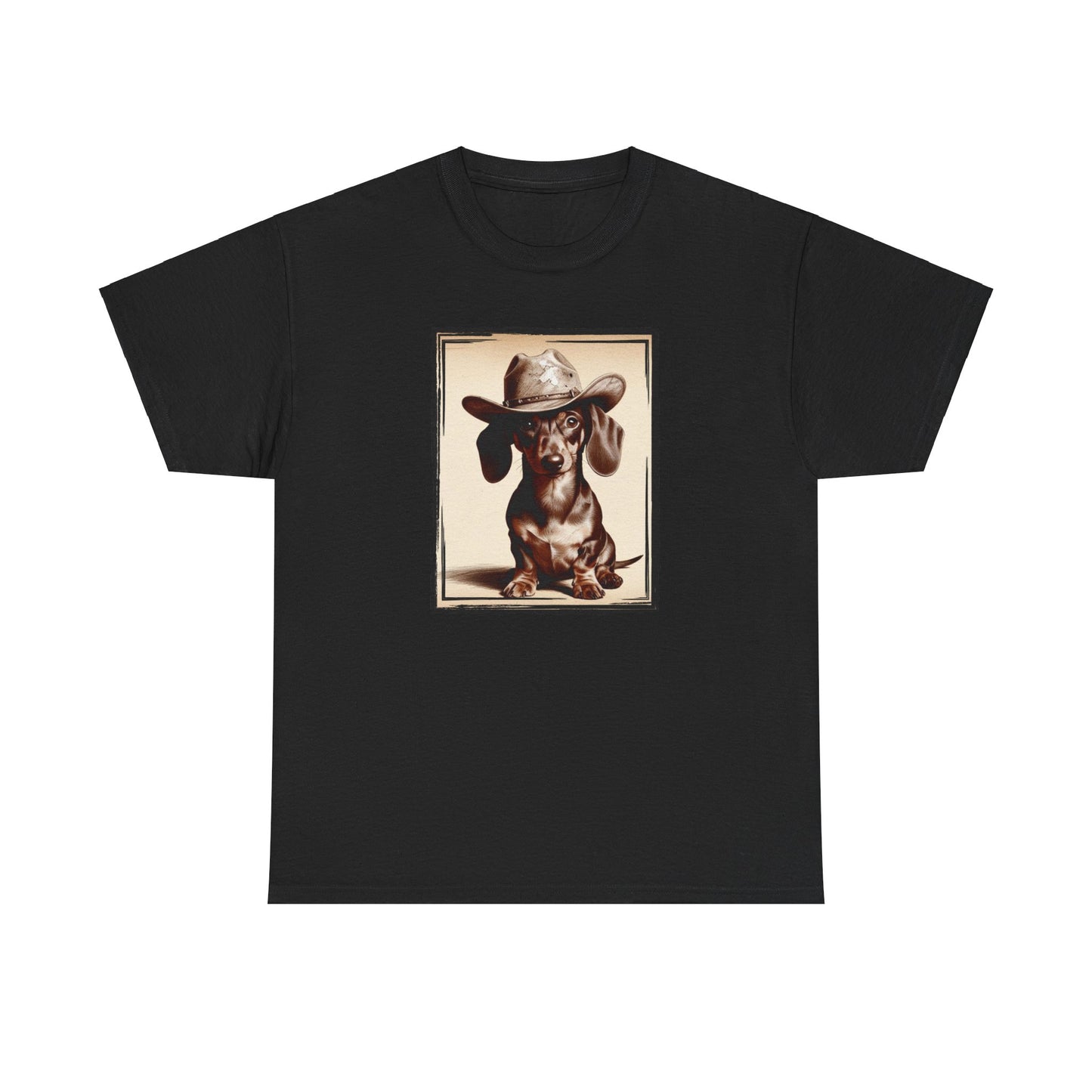 DACHSHUND COWBOY Unisex Heavy Cotton Tee