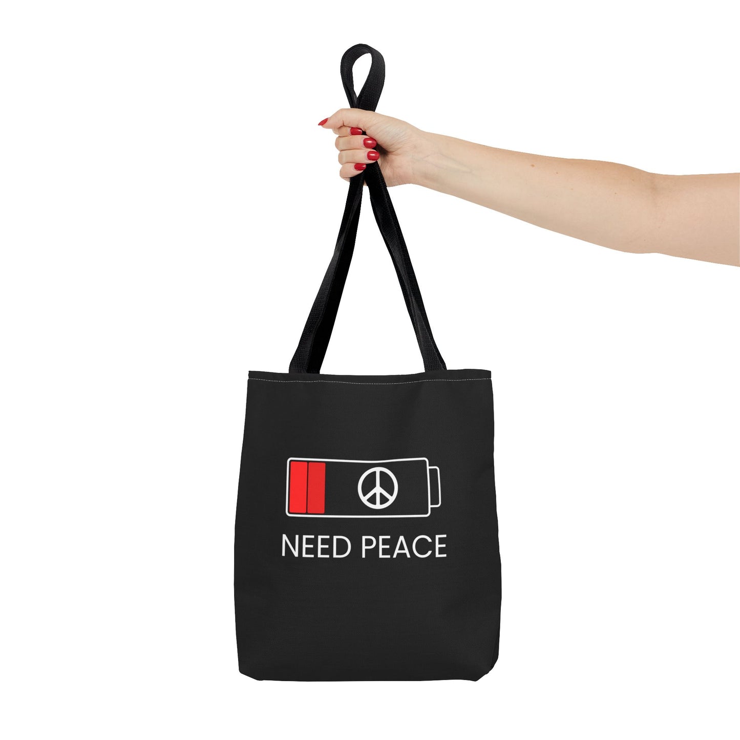 NEED PEACE Tote Bag (AOP)