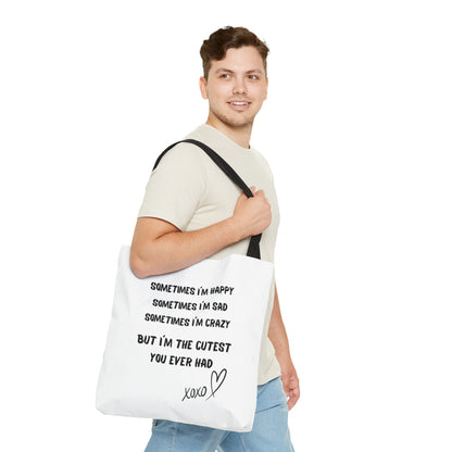 HAPPY SAD CRAZY Tote Bag (AOP)