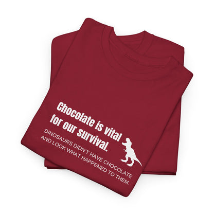 CHOCOLATE IS VITAL Unisex Heavy Cotton Tee