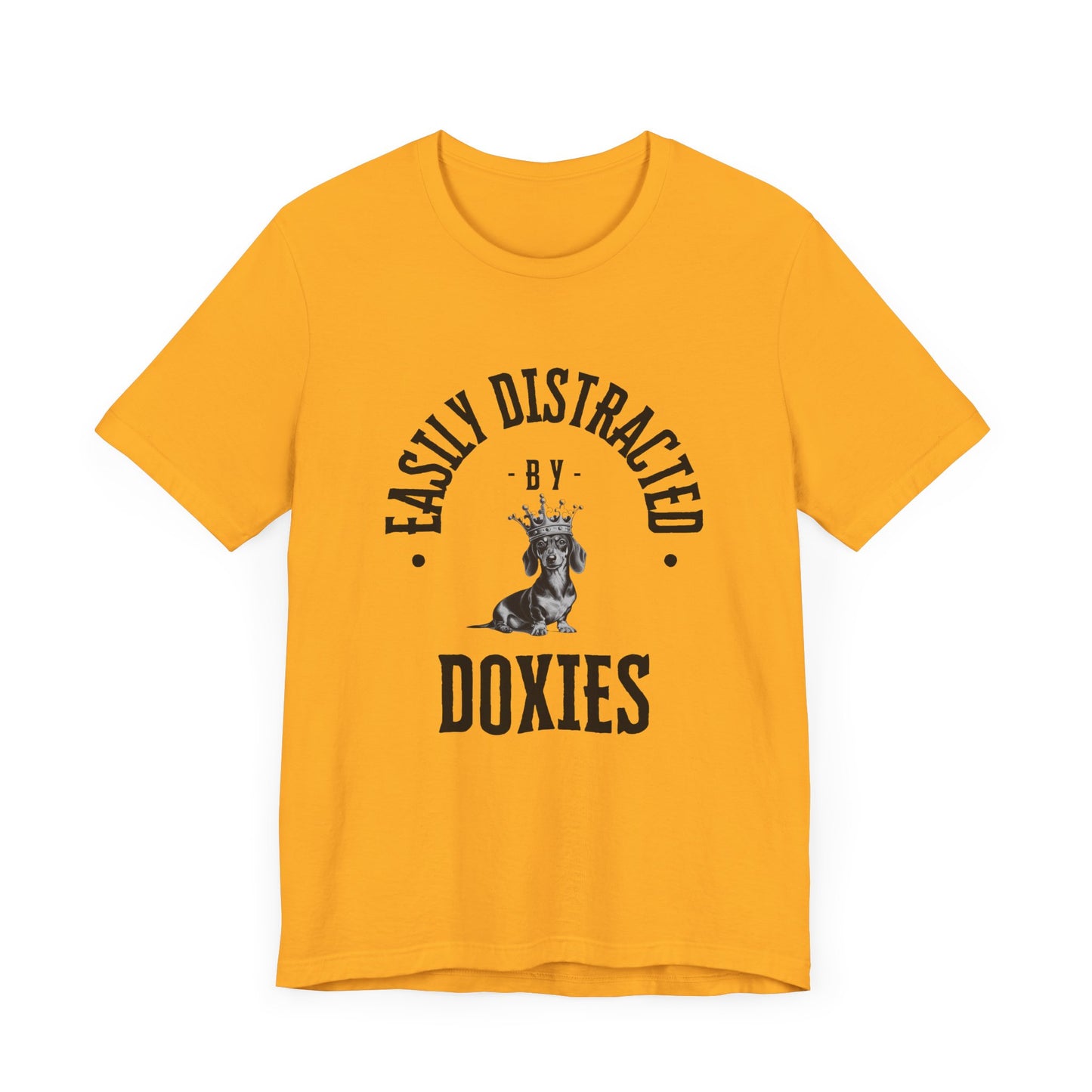 EASILY DISTRACTED BY DOXIES Unisex Jersey Short Sleeve Tee