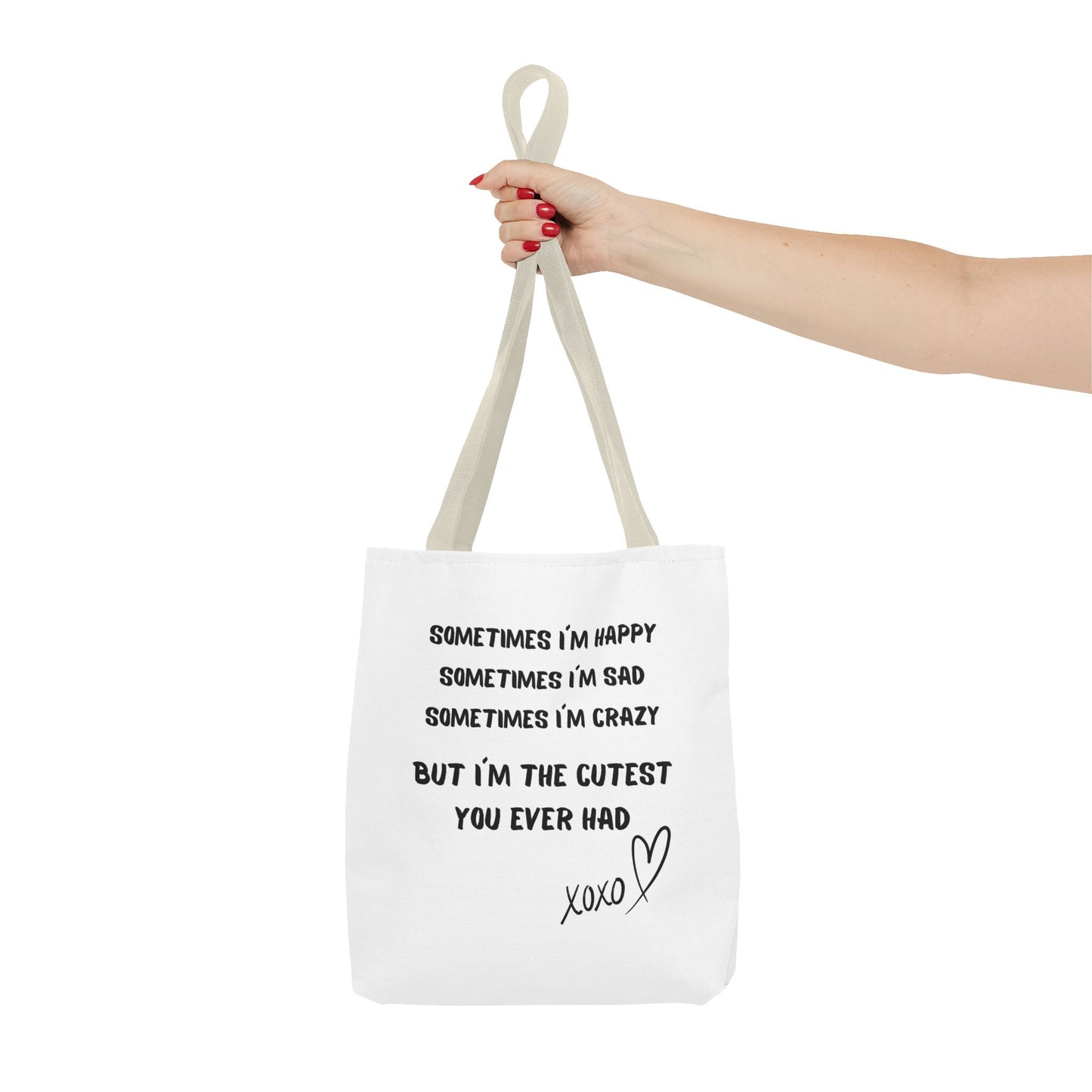 HAPPY SAD CRAZY Tote Bag (AOP)