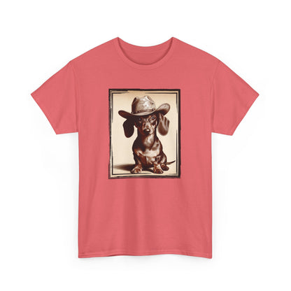 DACHSHUND COWBOY Unisex Heavy Cotton Tee