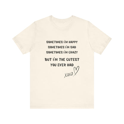 HAPPY SAD CRAZY Unisex Jersey Short Sleeve Tee