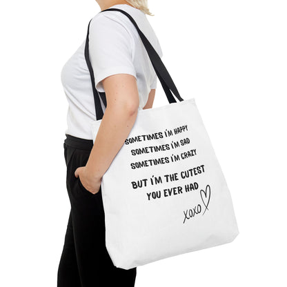 HAPPY SAD CRAZY Tote Bag (AOP)