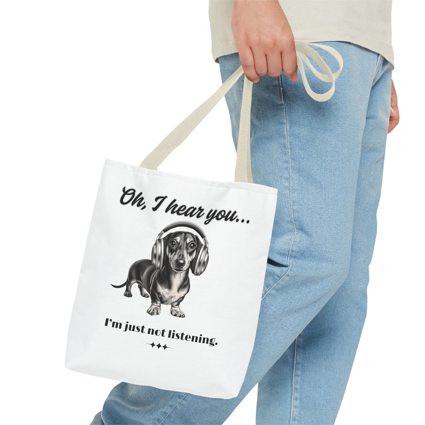 DOXIE NOT LISTENING Tote Bag (AOP)