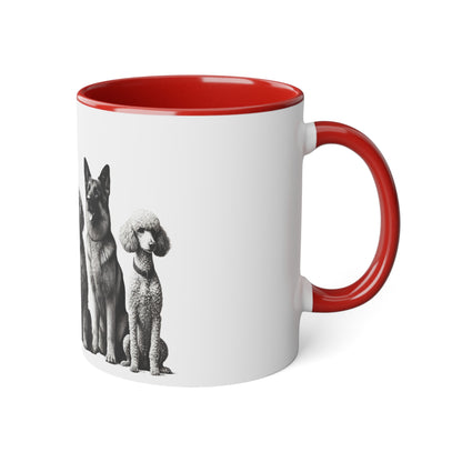 DOG FRIENDS White Accent Mug, 11oz