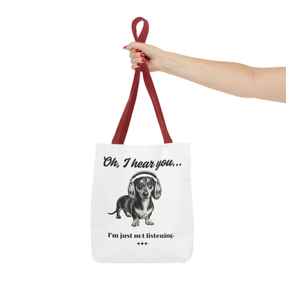 DOXIE NOT LISTENING Tote Bag (AOP)