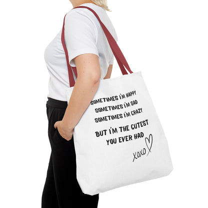 HAPPY SAD CRAZY Tote Bag (AOP)