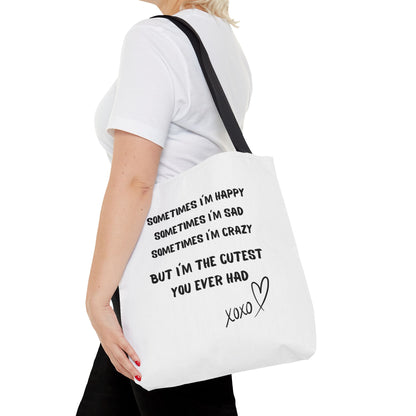 HAPPY SAD CRAZY Tote Bag (AOP)