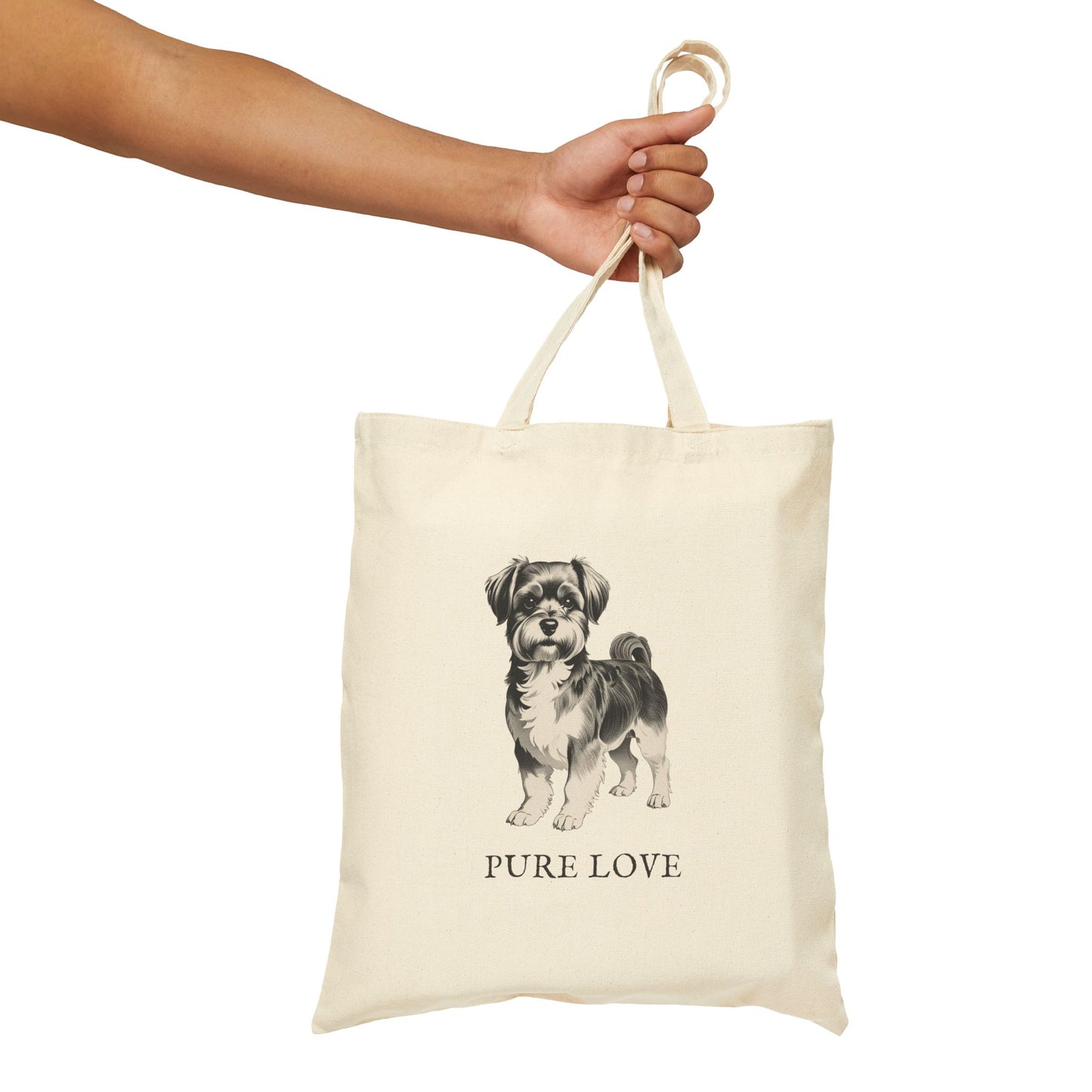 LOWCHEN PURE LOVE Cotton Canvas Tote Bag