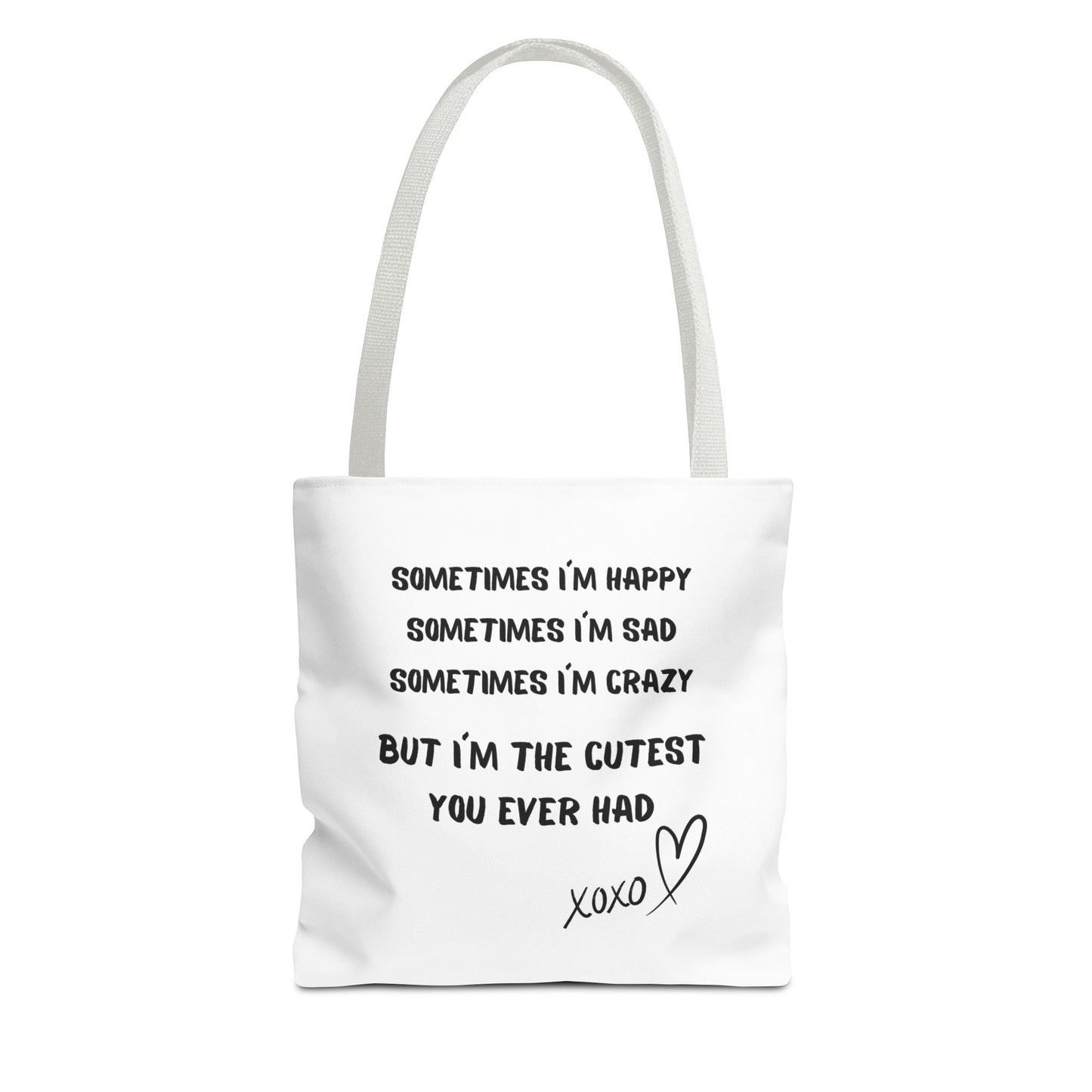 HAPPY SAD CRAZY Tote Bag (AOP)