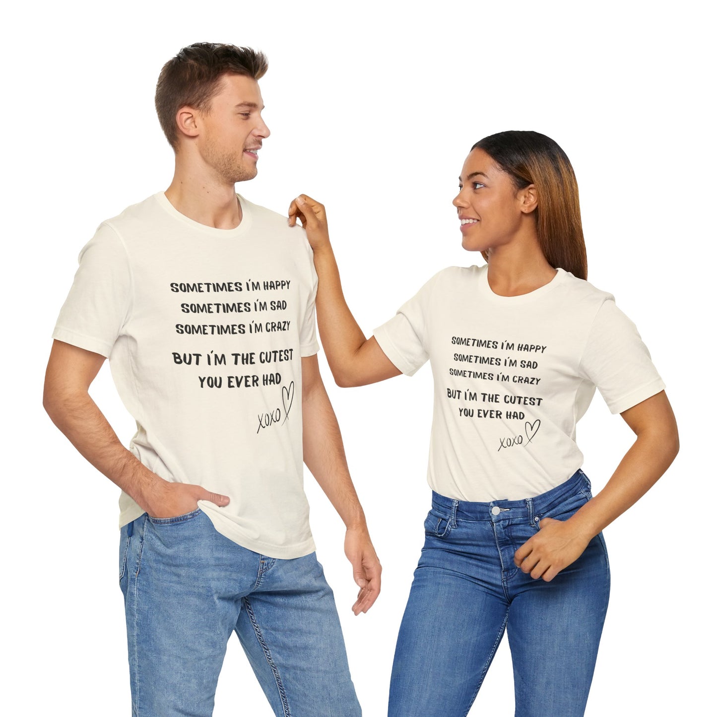 HAPPY SAD CRAZY Unisex Jersey Short Sleeve Tee