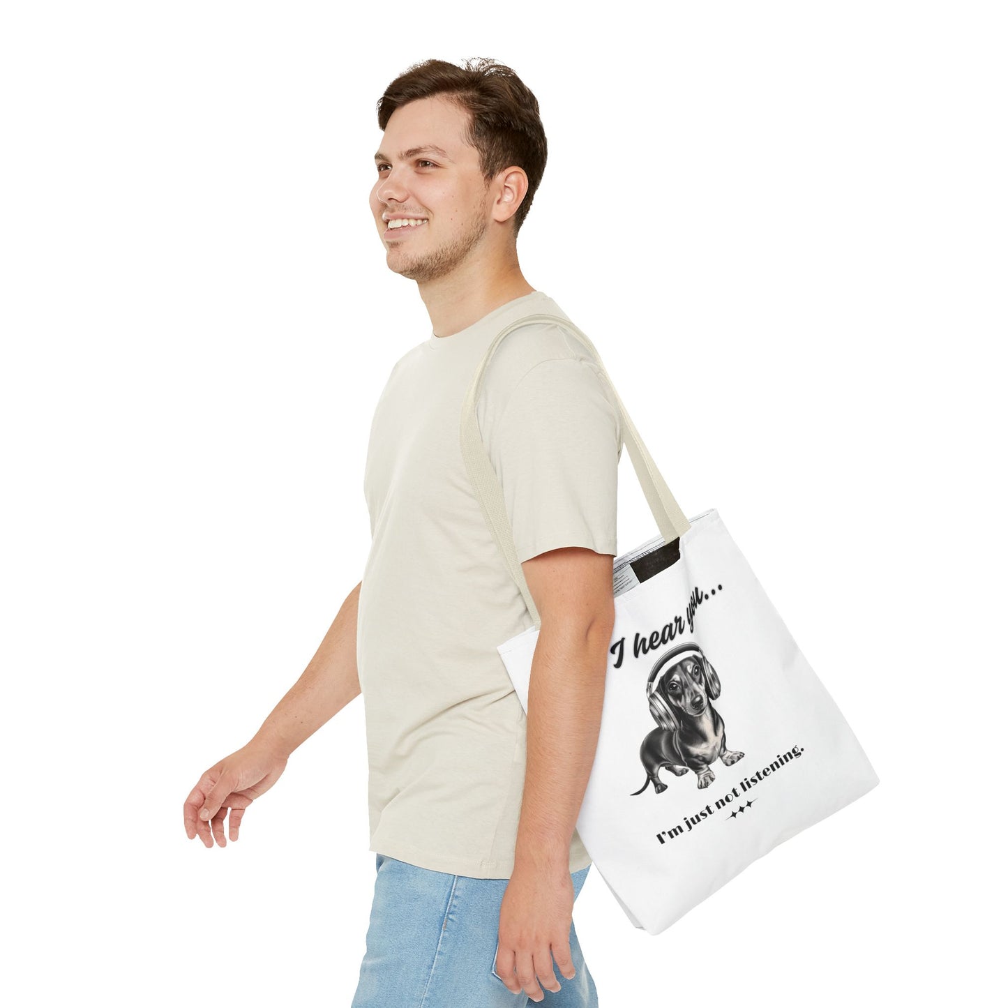 DOXIE NOT LISTENING Tote Bag (AOP)